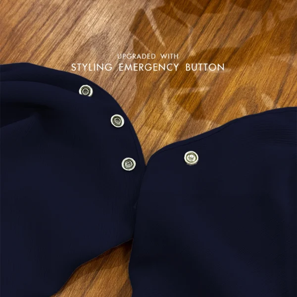BLUEBERRY | TRAVEL Shawl Magnetic Textured Chiffon Ironless - 2 Meters - Image 3