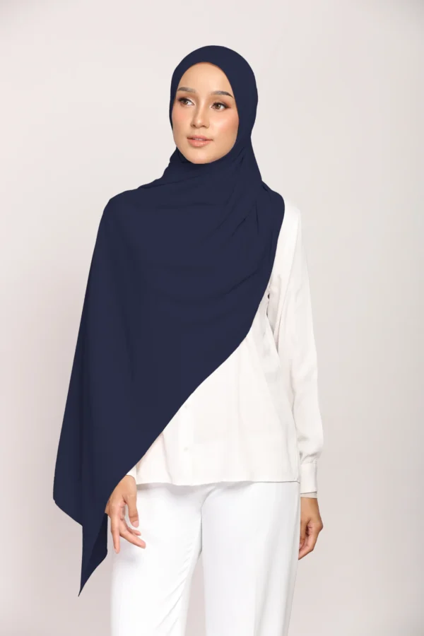 BLUEBERRY | TRAVEL Shawl Magnetic Textured Chiffon Ironless - 2 Meters