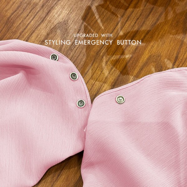 DUST PINK | TRAVEL Shawl Magnetic Textured Chiffon Ironless - 2 Meters - Image 2