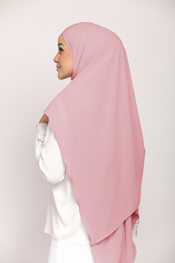 DUST PINK | TRAVEL Shawl Magnetic Textured Chiffon Ironless - 2 Meters - Image 4